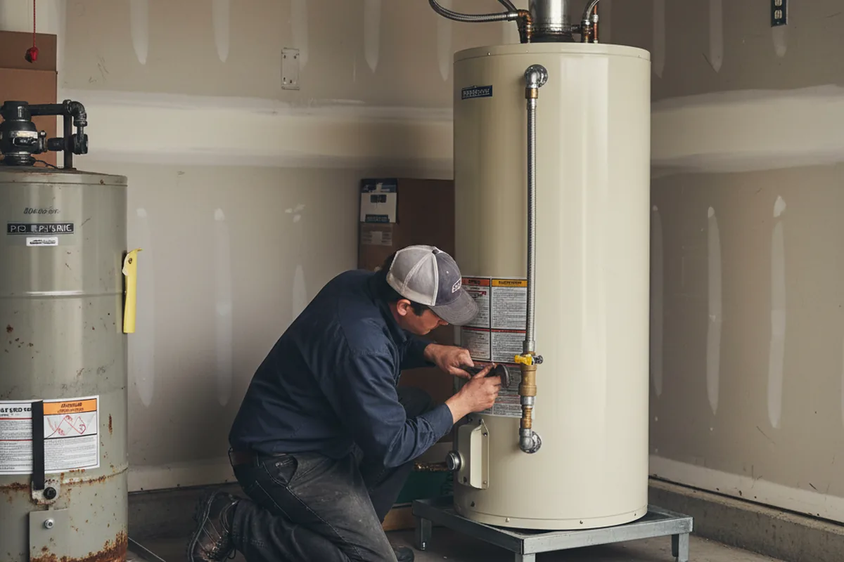 Water heater and shutoff valve replacement in Ashburnham